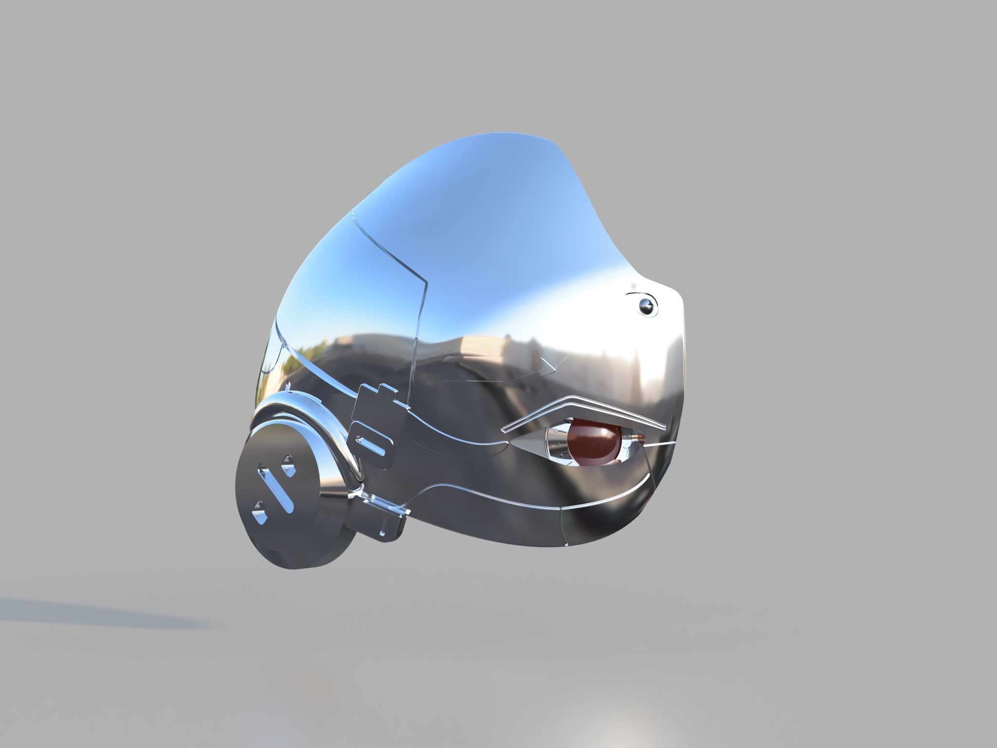 Cyborg head piece from DOOM PATROL 3D print model_31