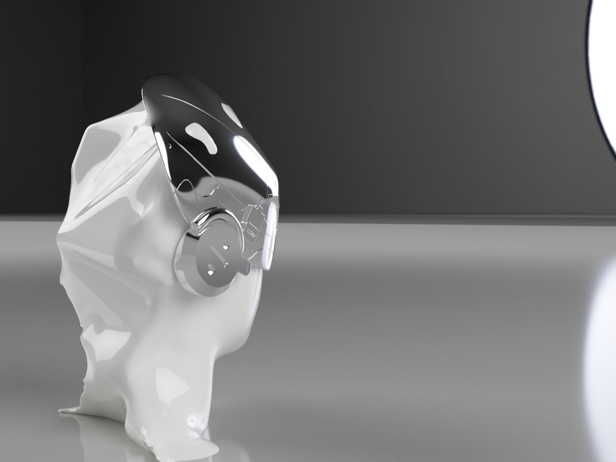 Cyborg head piece from DOOM PATROL 3D print model_11