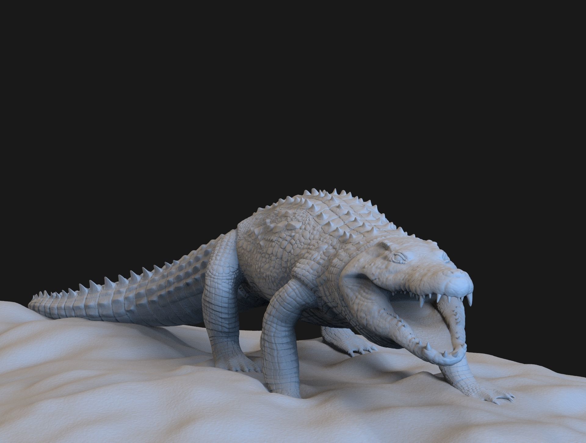 Crocodile 3D model_2