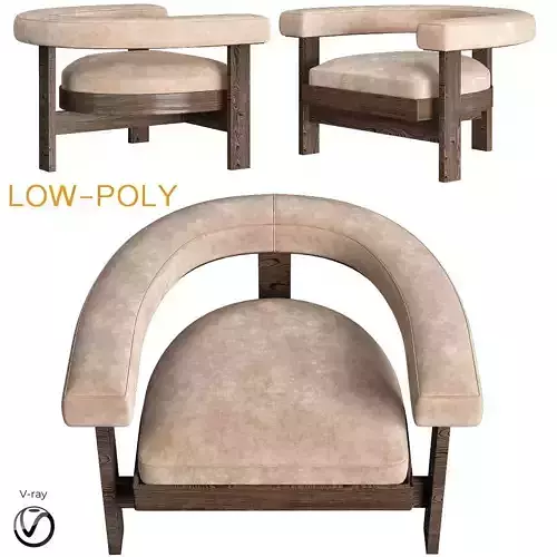 Silla Pista Lounge Chair by Jorge 3d model Low-poly 3D model