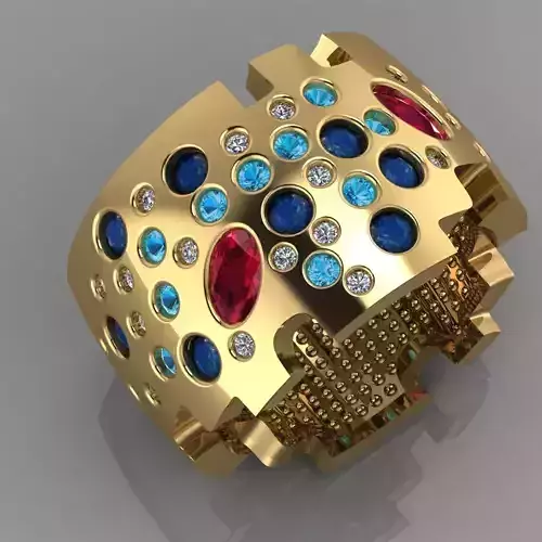 GC GOLD TW0076- Diamond ring  3D print model