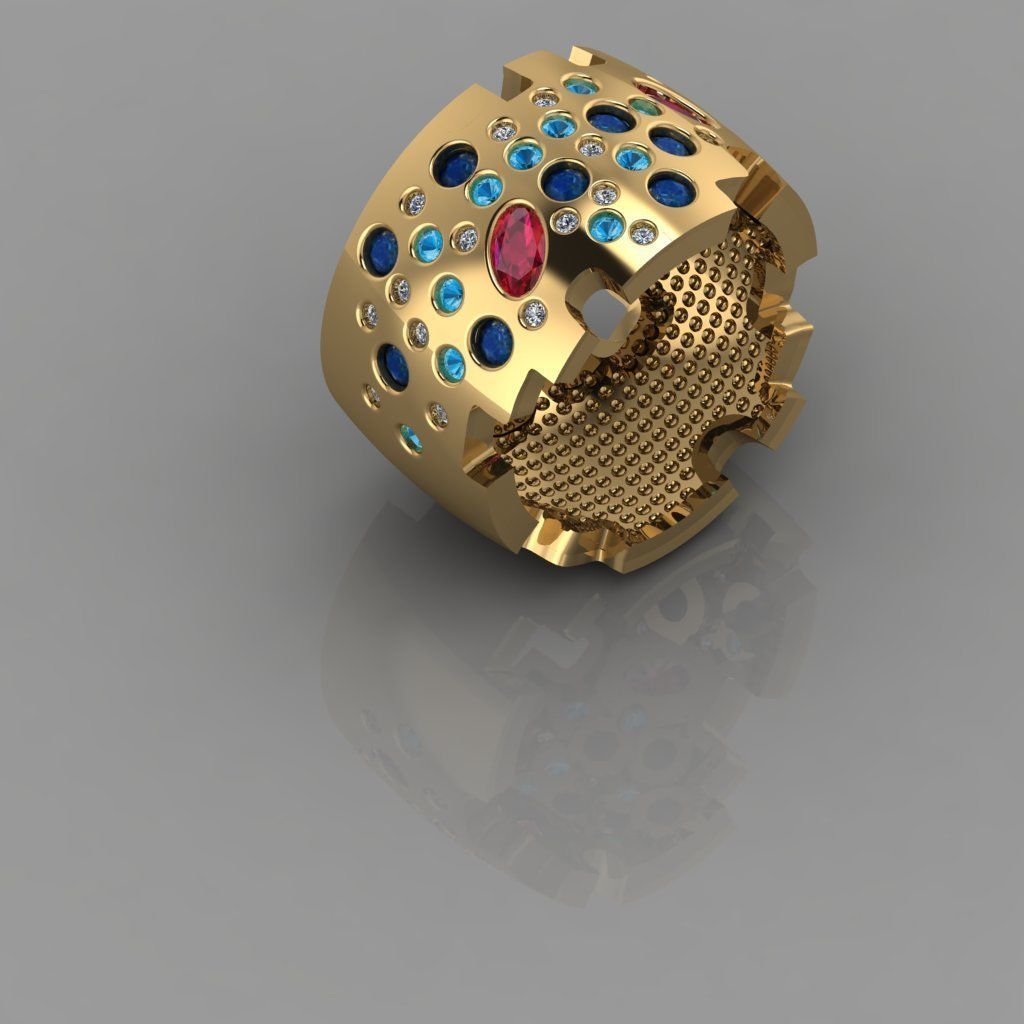 GC GOLD TW0076- Diamond ring  3D print model_3
