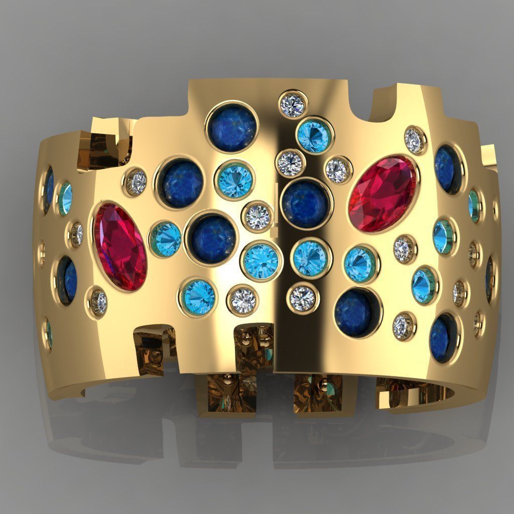 GC GOLD TW0076- Diamond ring  3D print model_1