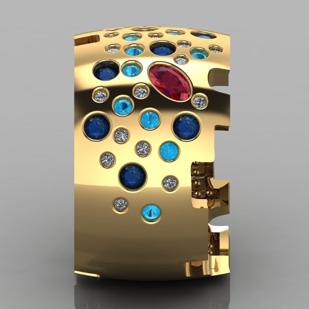 GC GOLD TW0076- Diamond ring  3D print model_2