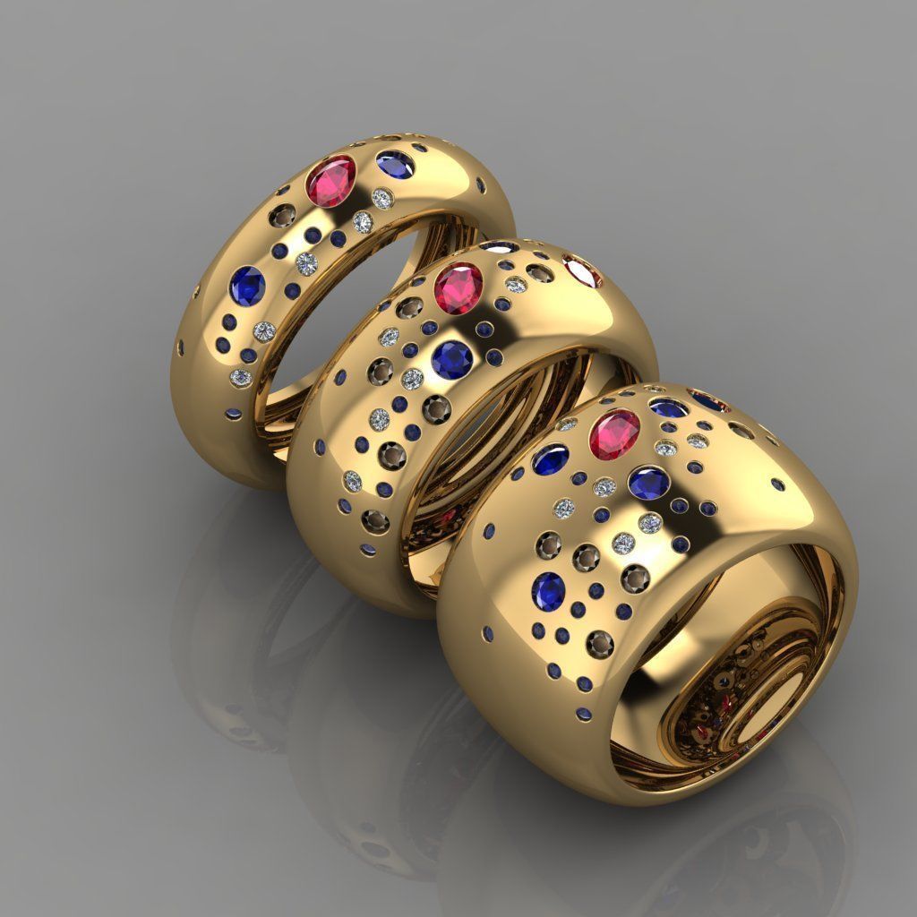 GC GOLD TW0077- Diamond ring  3D print model_2