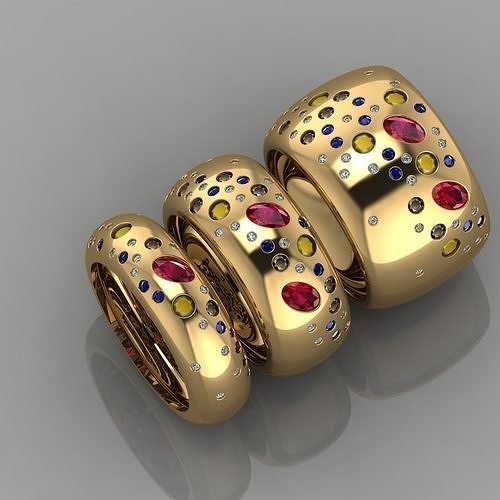 GC GOLD TW0077- Diamond ring  3D print model