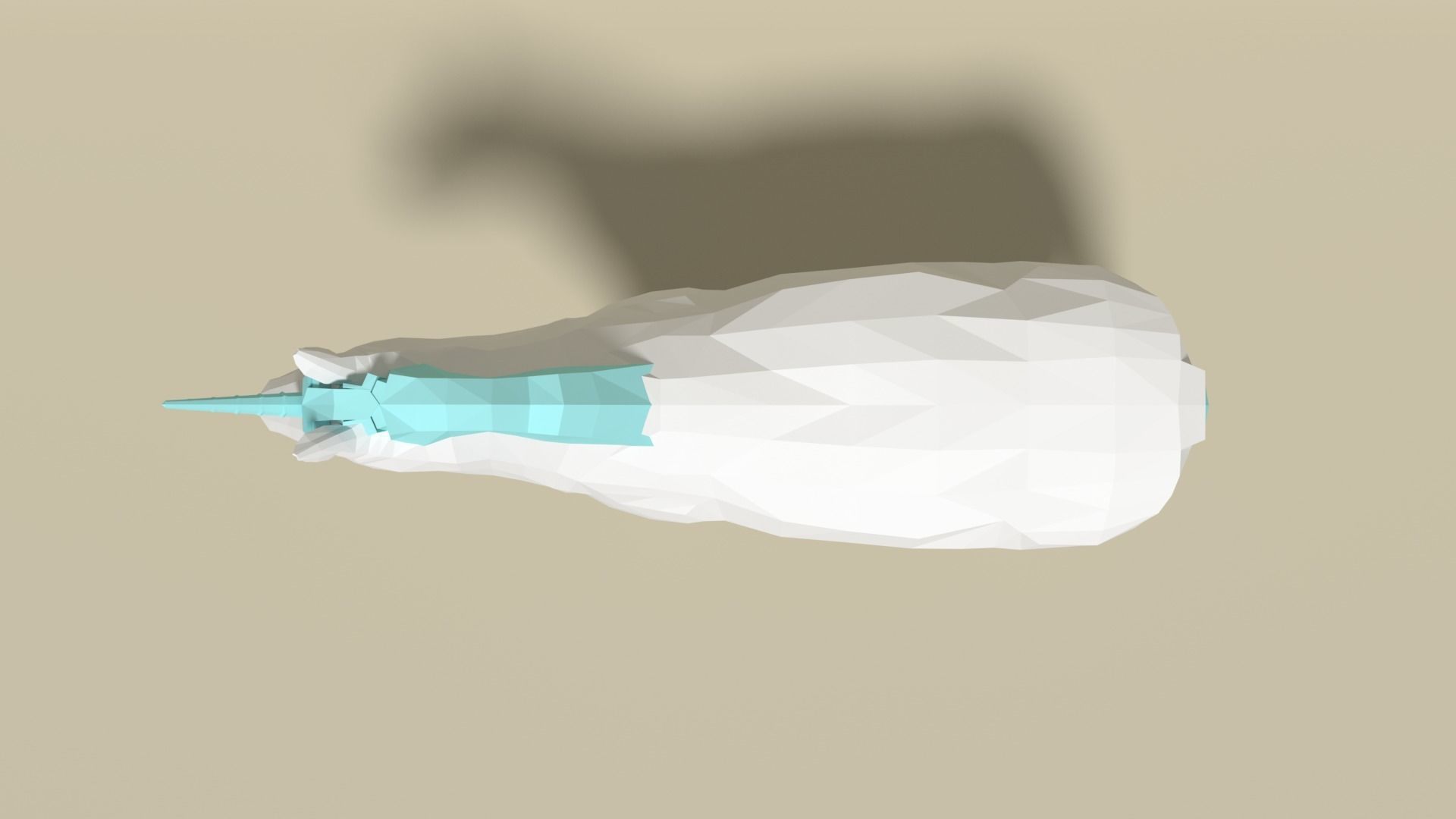 Low Poly Cartoon Unicorn Low-poly 3D model_9