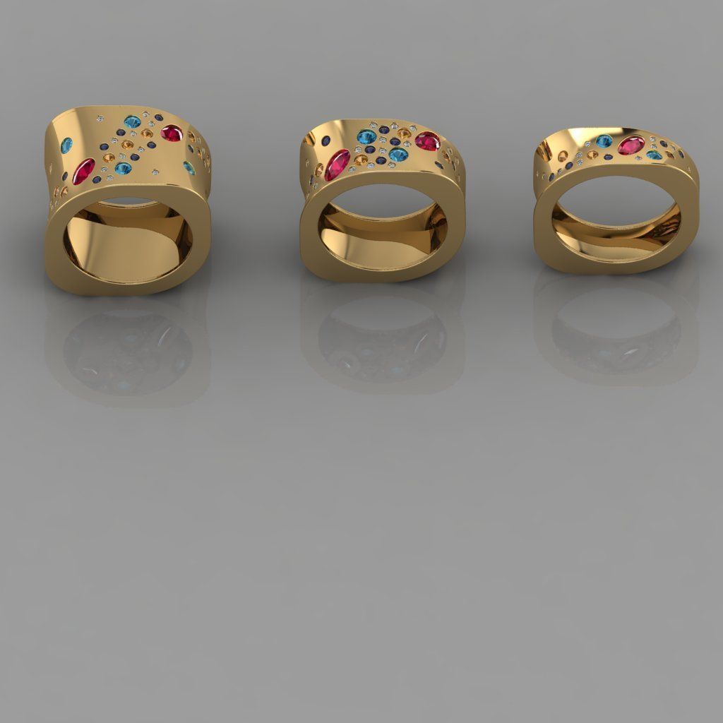 GC GOLD TW0078- Diamond ring 3D print model_2