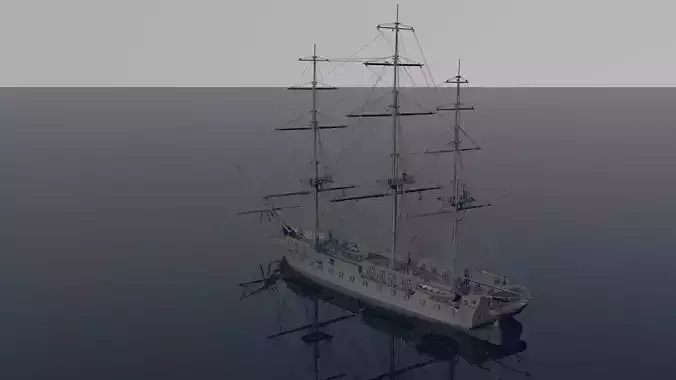 Ship USS Constitution 3D model