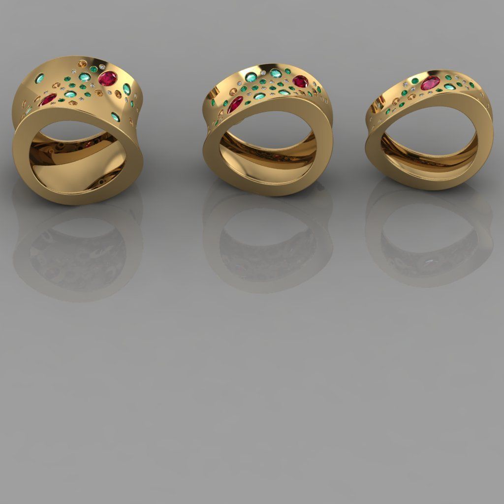 GC GOLD TW0079- Diamond ring 3D print model_4