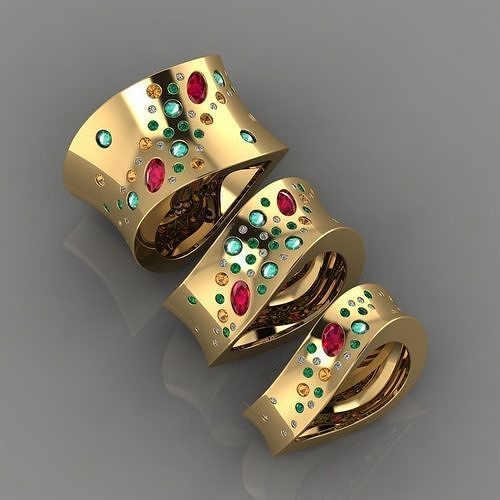 GC GOLD TW0079- Diamond ring 3D print model