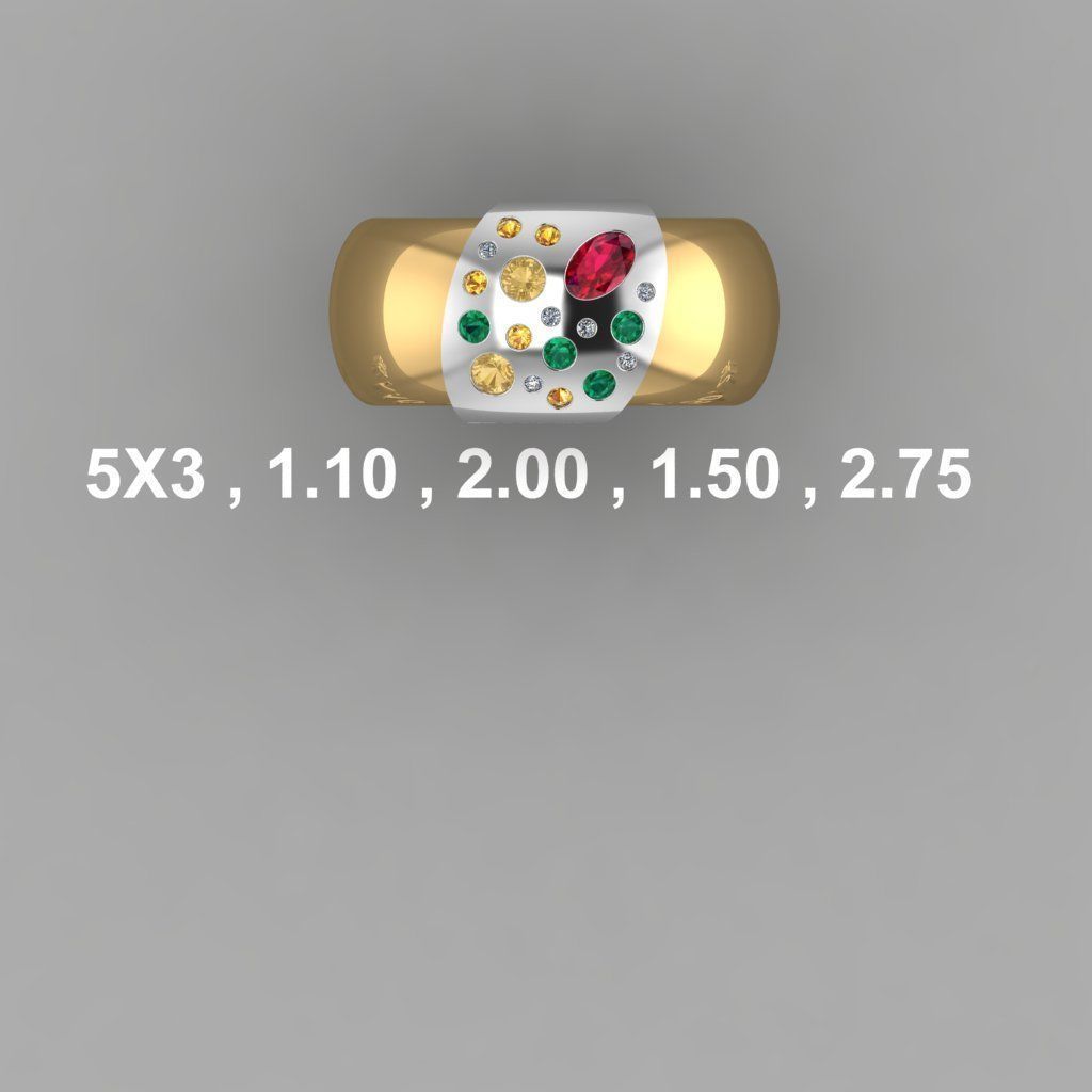 GC GOLD TW0080- Diamond ring 3D print model_5