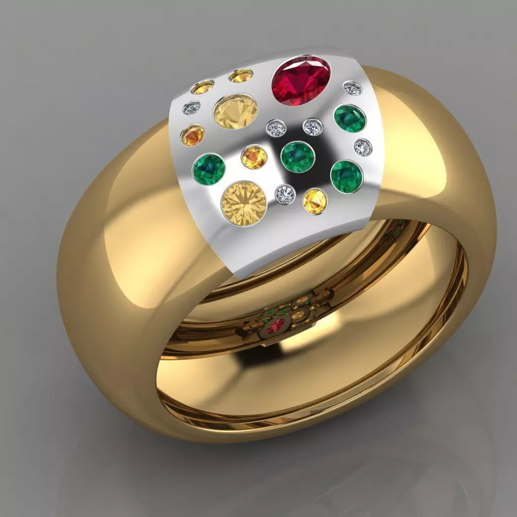 GC GOLD TW0080- Diamond ring 3D print model_0