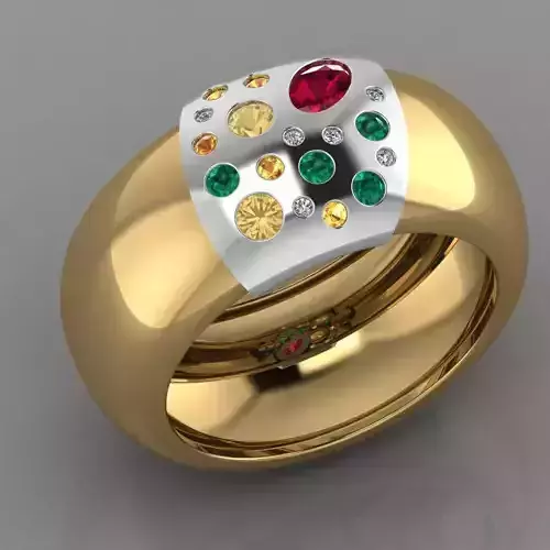 GC GOLD TW0080- Diamond ring 3D print model