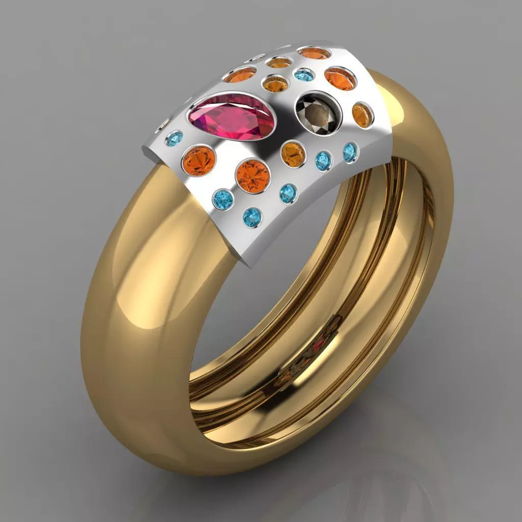 GC GOLD TW0081- Diamond ring 3D print model_0