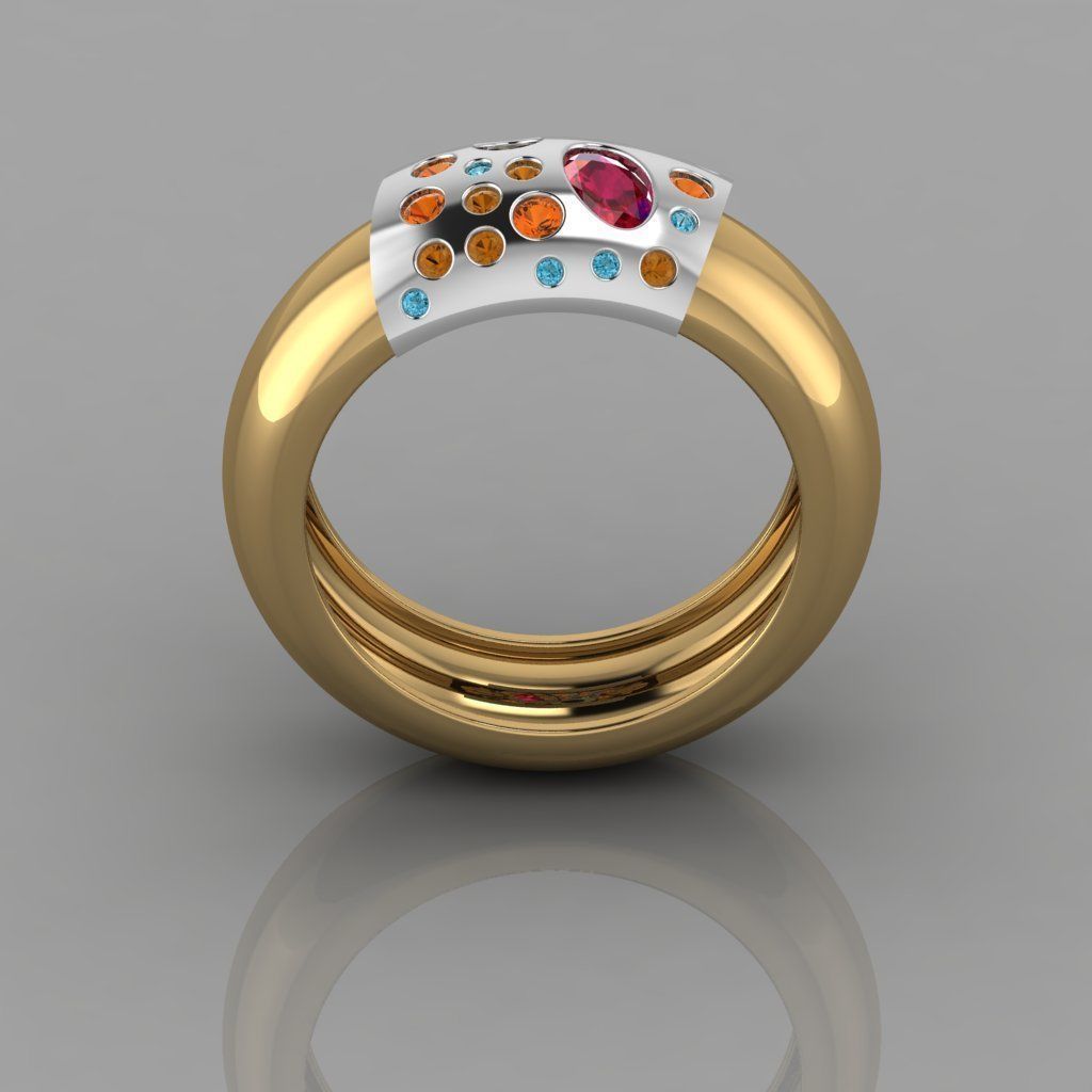 GC GOLD TW0081- Diamond ring 3D print model_3