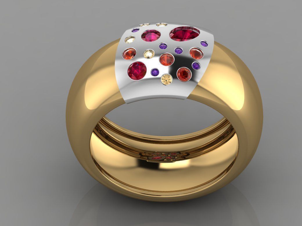 GC GOLD TW0082- Diamond ring  3D print model_2