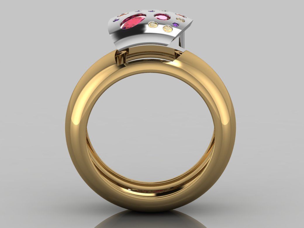 GC GOLD TW0082- Diamond ring  3D print model_4