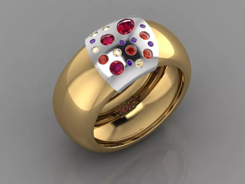 GC GOLD TW0082- Diamond ring  3D print model_0