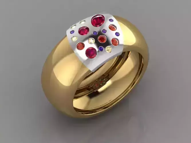 GC GOLD TW0082- Diamond ring  3D print model