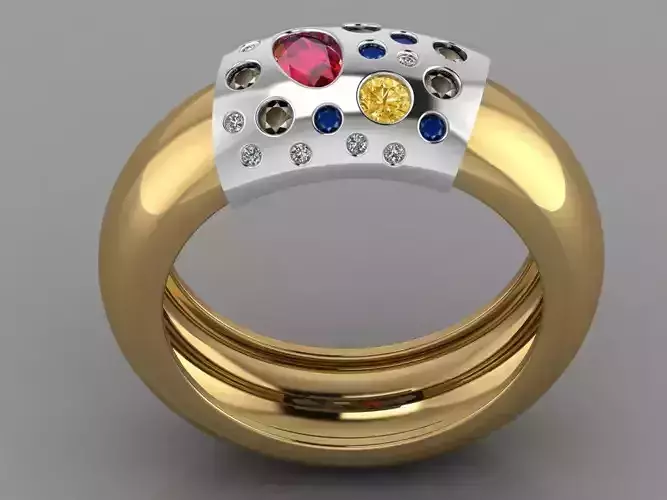 GC GOLD TW0083- Diamond ring  3D print model