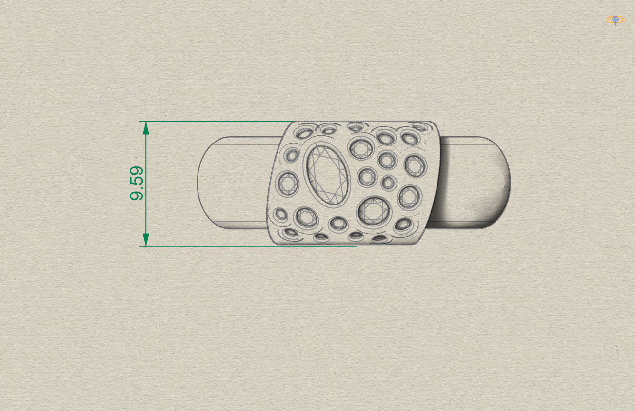 GC GOLD TW0083- Diamond ring  3D print model_2