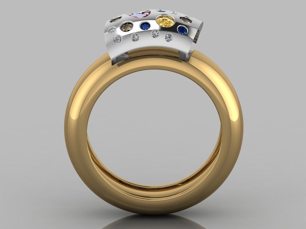 GC GOLD TW0083- Diamond ring  3D print model_4