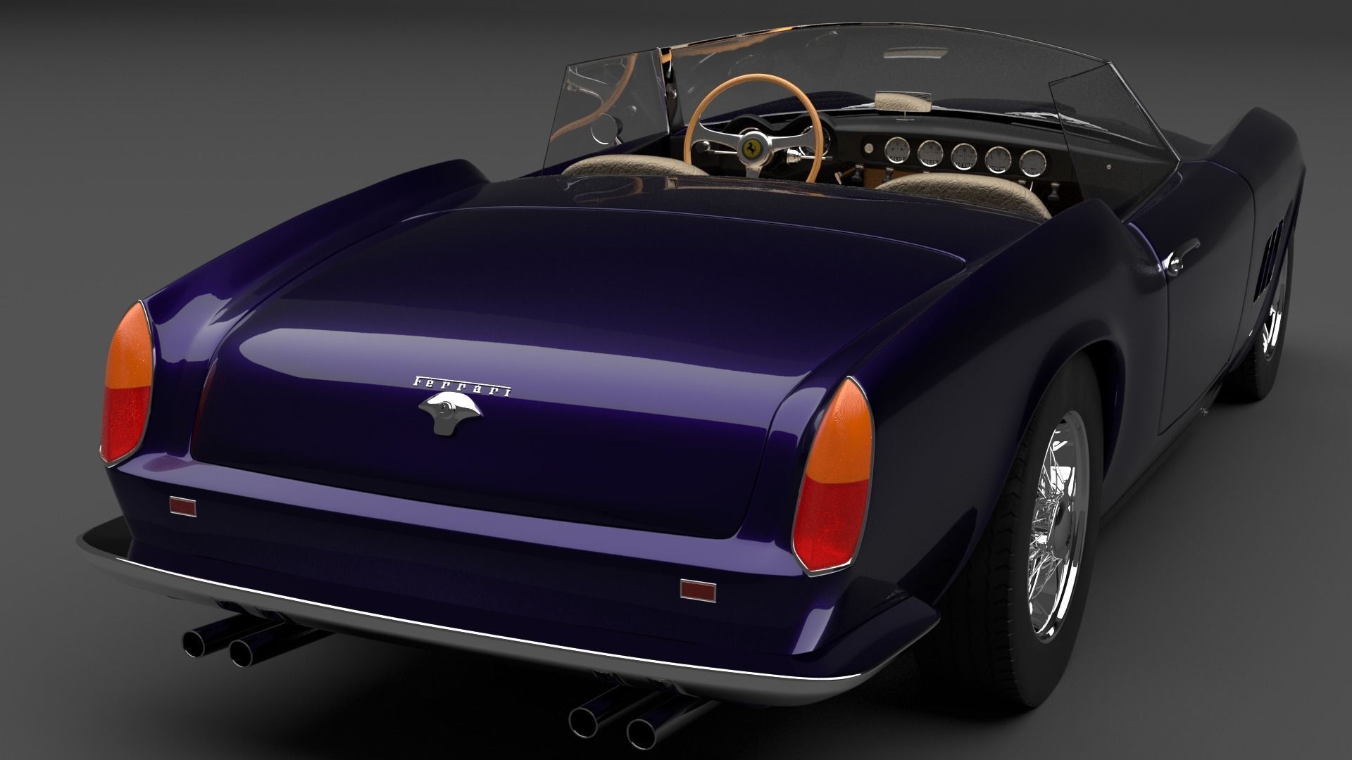 1962 Ferrari 250 GT California Spyder 3D model_9