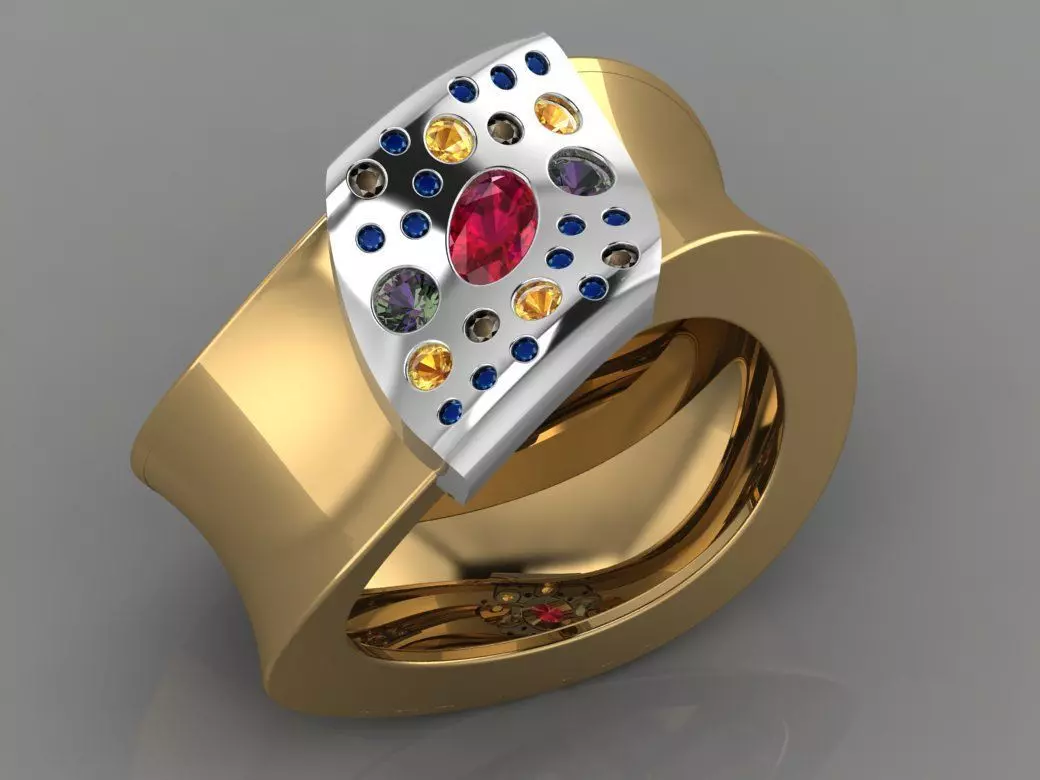 GC GOLD TW0084- Diamond ring 3D print model_0