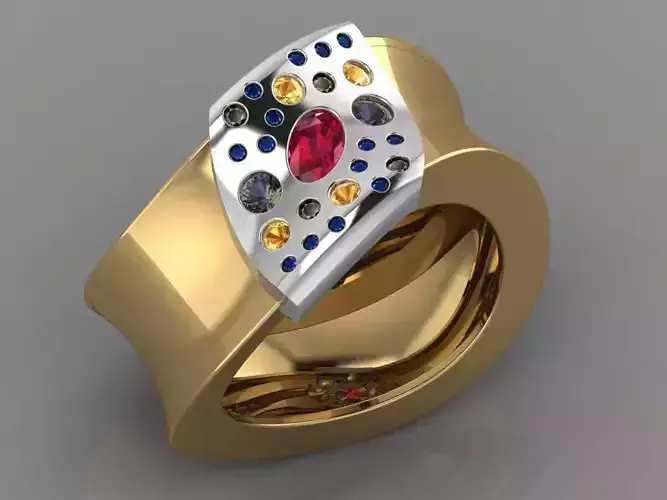 GC GOLD TW0084- Diamond ring 3D print model