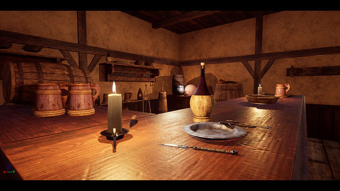 Medieval Prop Kit Low-poly 3D model