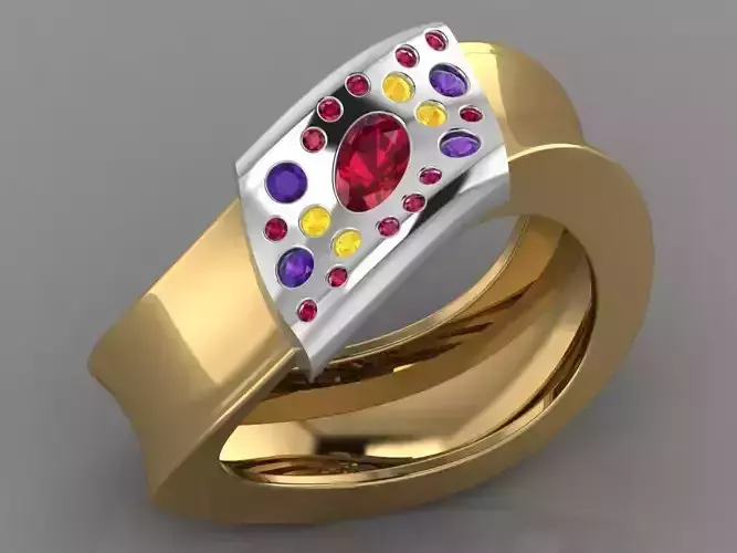 GC GOLD TW0085- Diamond ring  3D print model