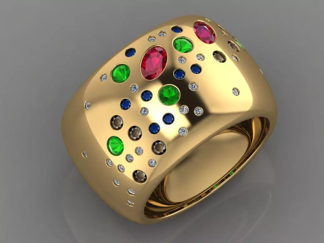 GC GOLD TW0086- Diamond ring  3D print model_0