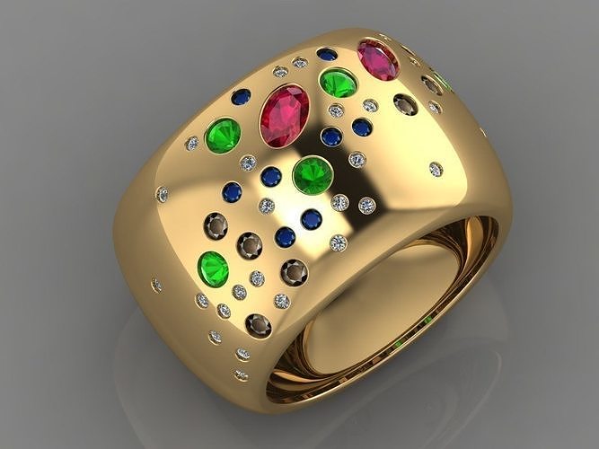GC GOLD TW0086- Diamond ring  3D print model