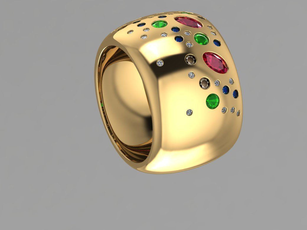 GC GOLD TW0086- Diamond ring  3D print model_4