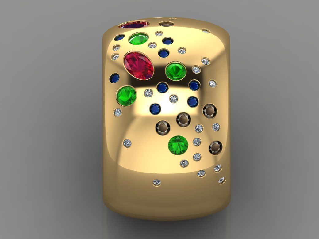 GC GOLD TW0086- Diamond ring  3D print model_2