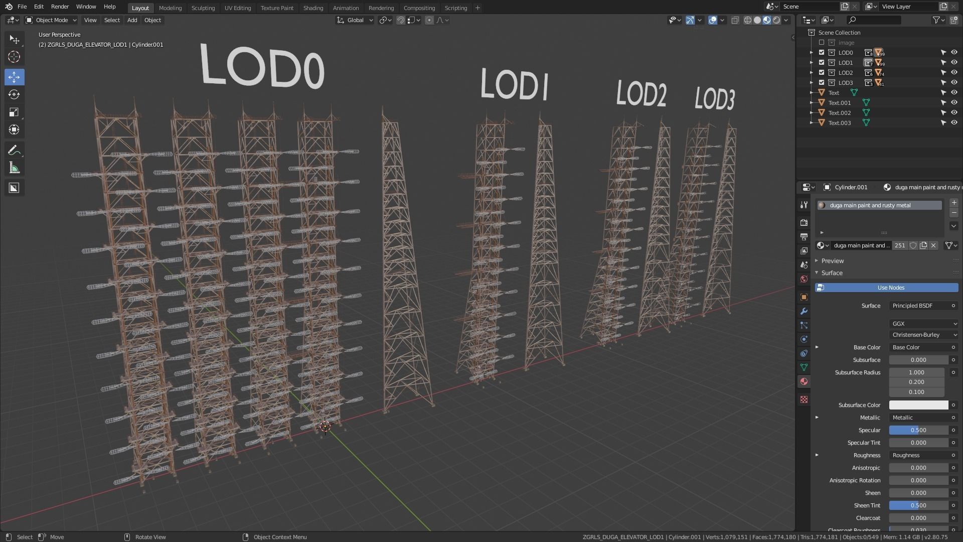 ZGRLS DUGA PRIPYAT CHERNOBYL - 2 GAME READY Low-poly 3D model_24