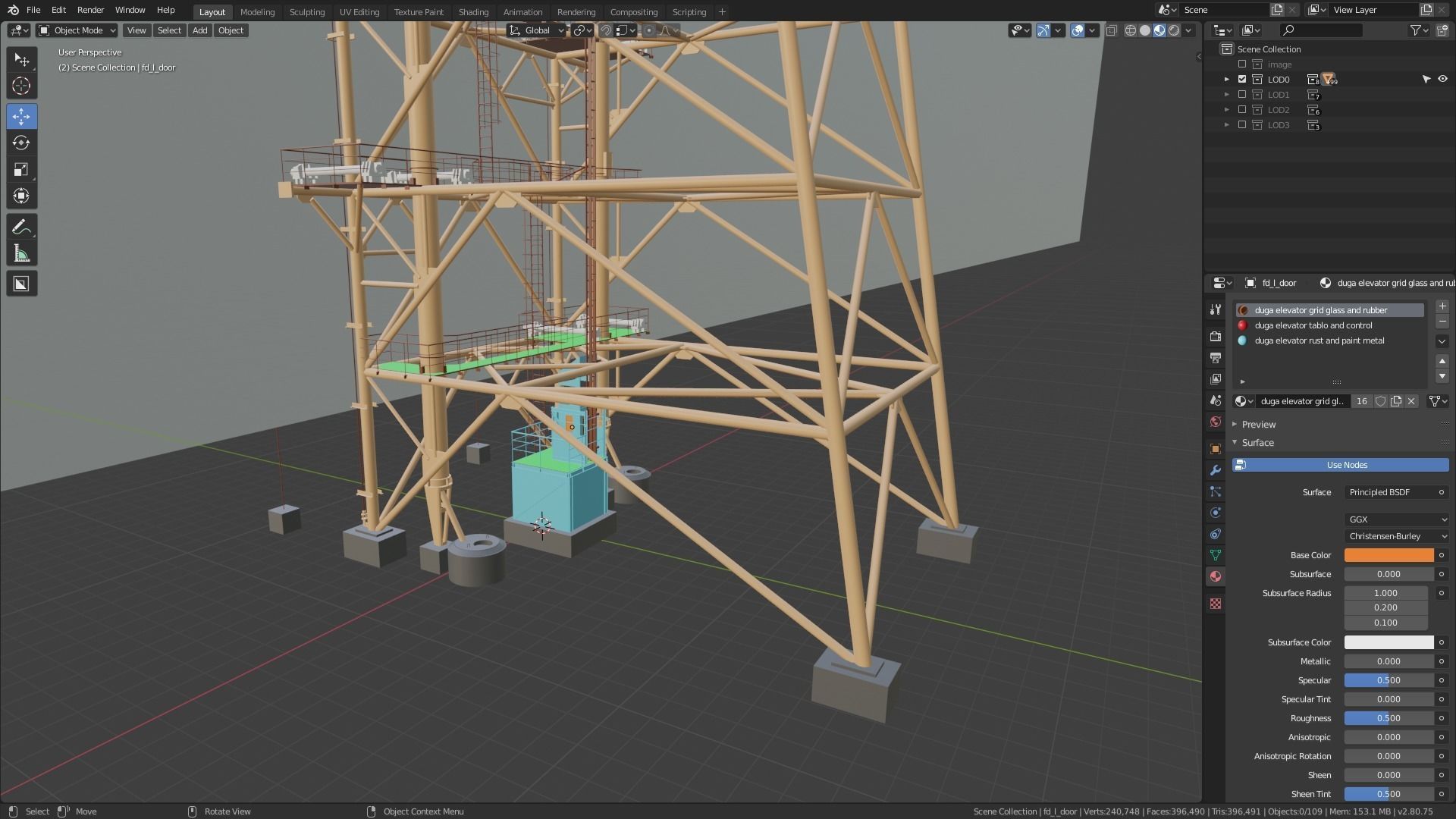 ZGRLS DUGA PRIPYAT CHERNOBYL - 2 GAME READY Low-poly 3D model_26