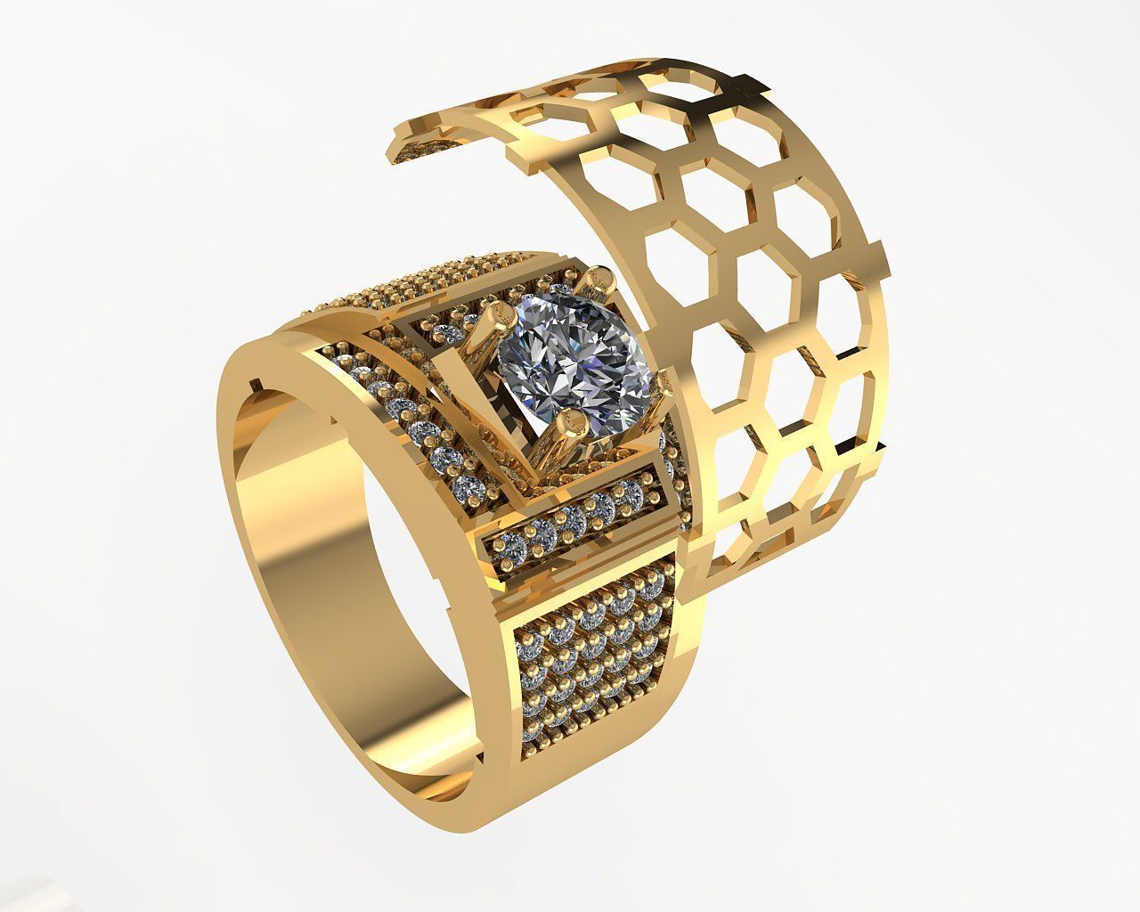 DIAMOND RING 104 3D print model_1
