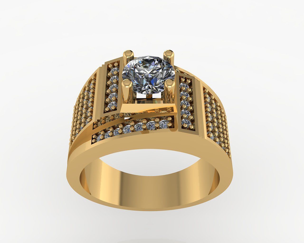 DIAMOND RING 104 3D print model_2