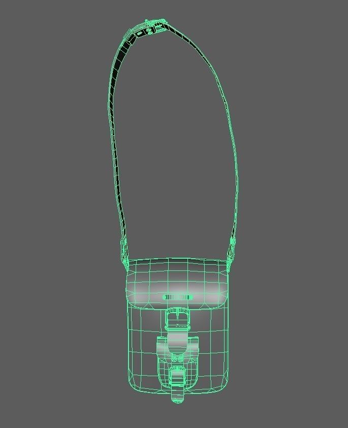 Leather Bag Low-poly 3D model_6