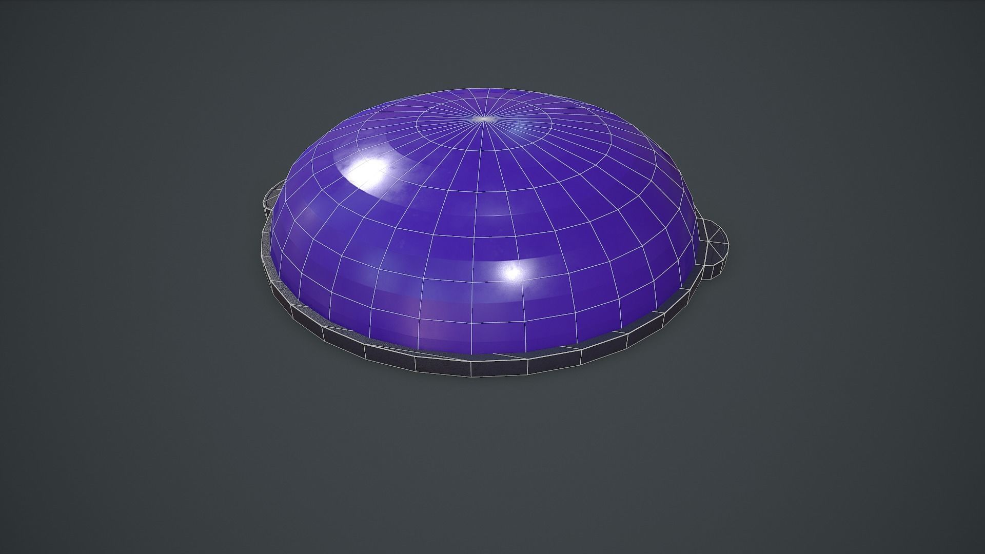 Bosu Balance Ball PBR VR Low-poly 3D model_5