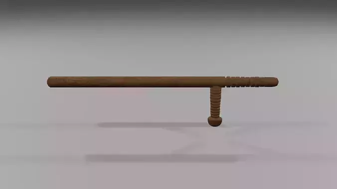 wooden police baton