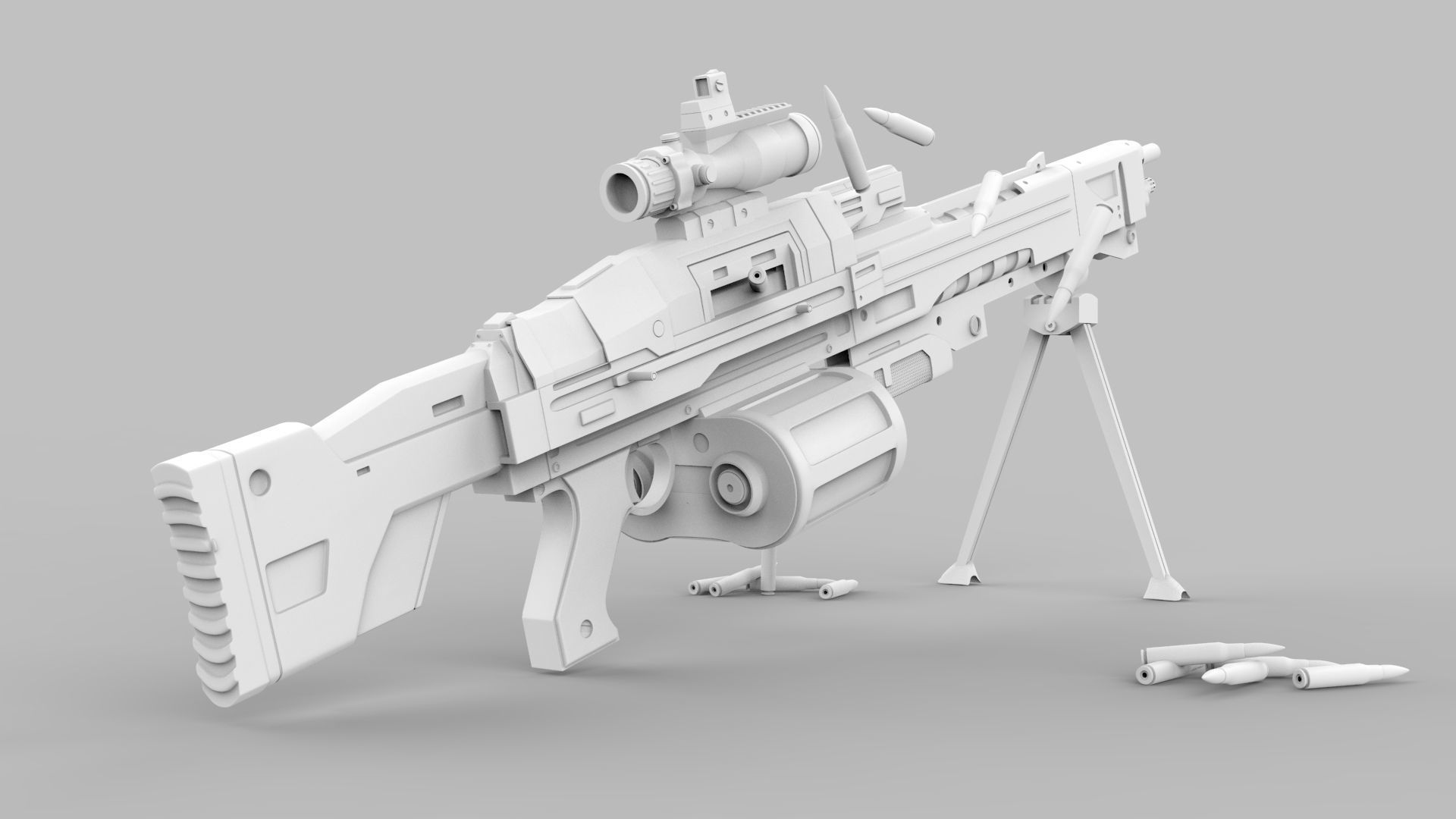 Heavy Machine Gun From Destiny 3D model_3