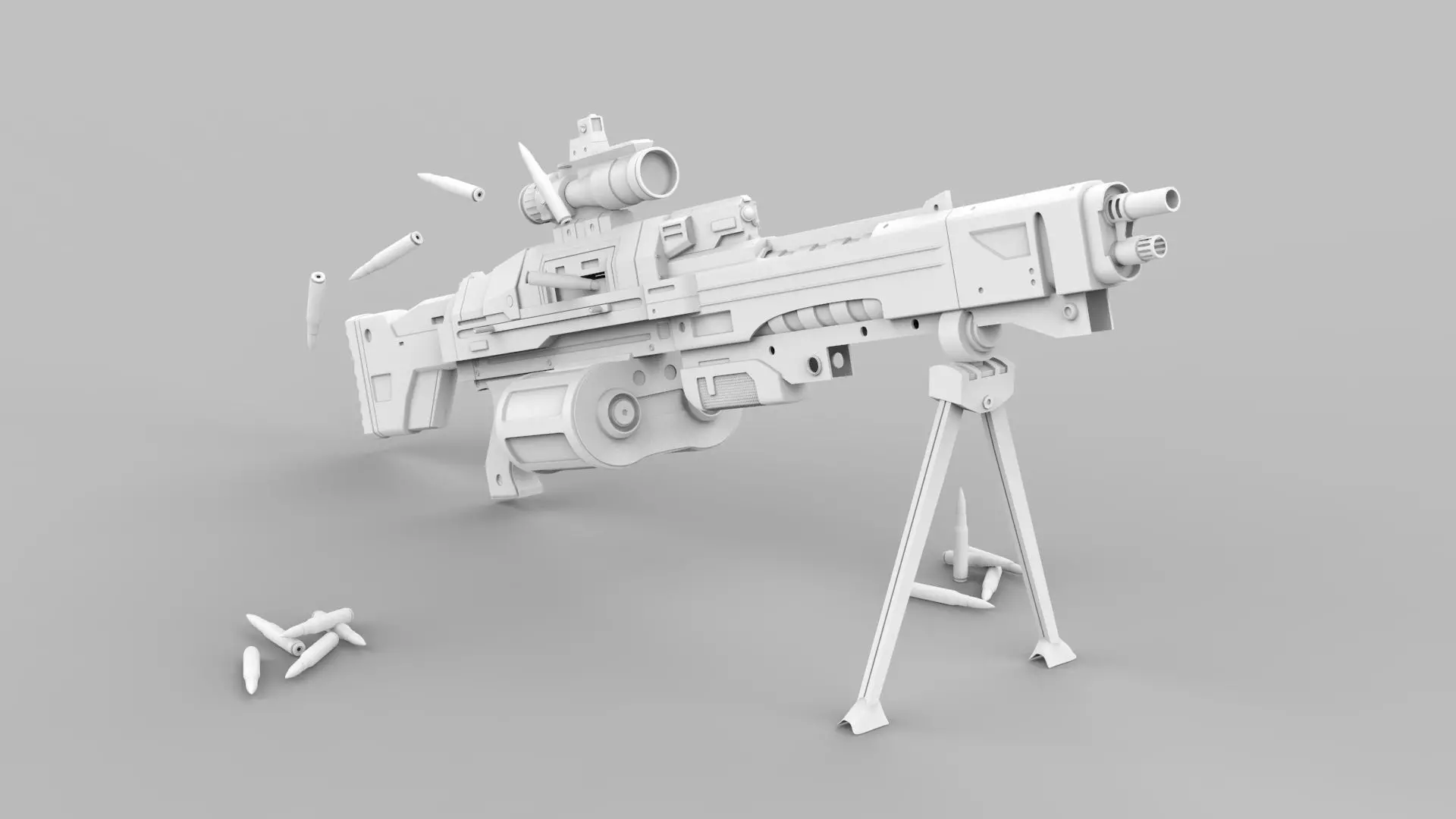 Heavy Machine Gun From Destiny 3D model_0