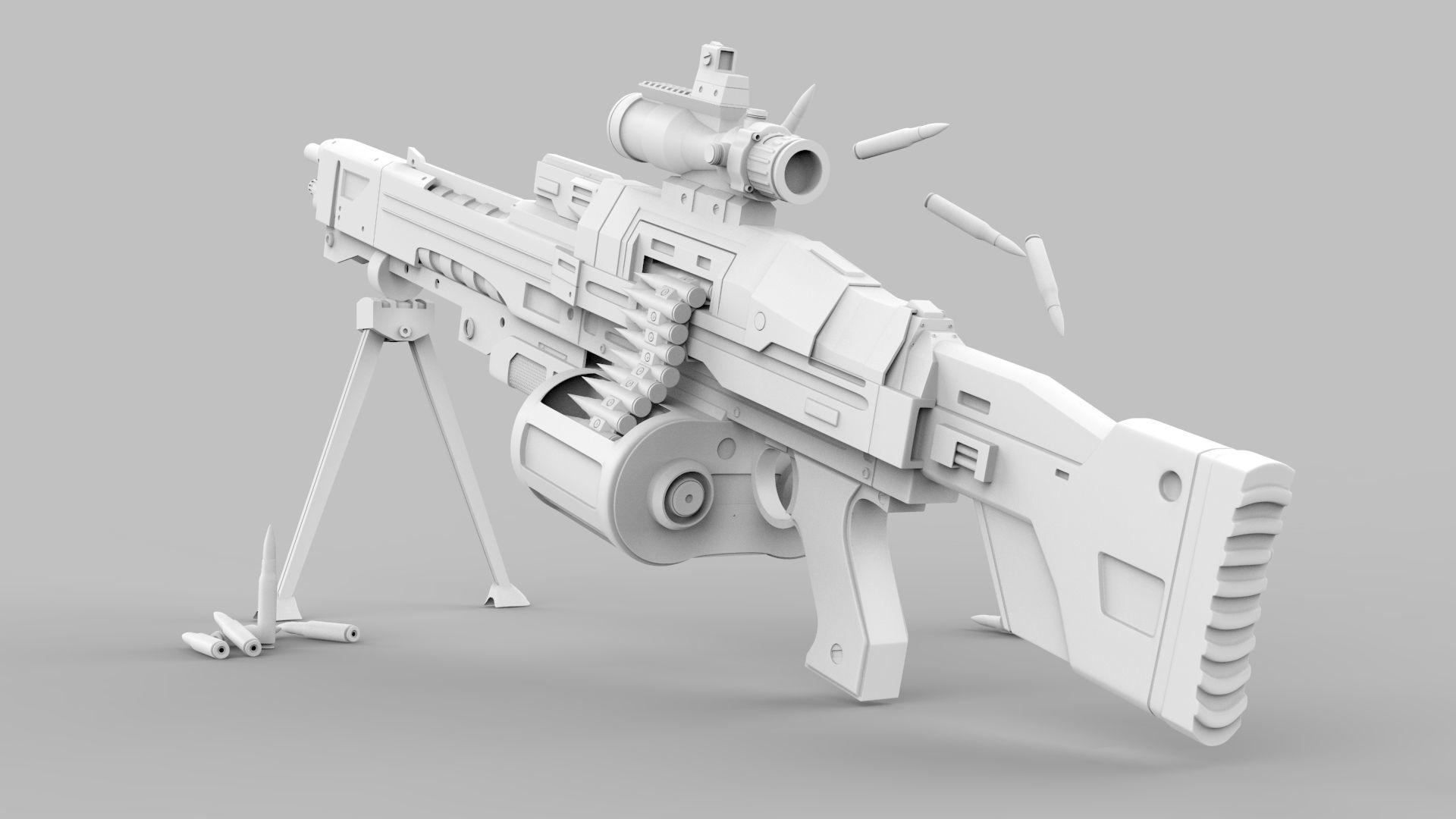 Heavy Machine Gun From Destiny 3D model_2