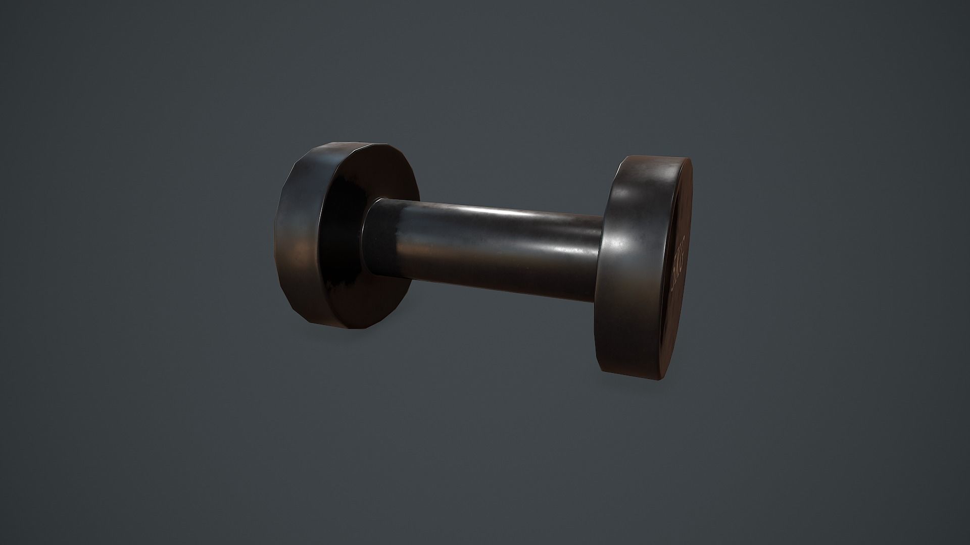 Dumbbell PBR VR Low-poly 3D model_2
