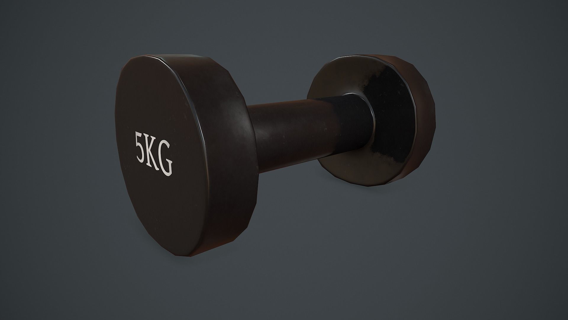 Dumbbell PBR VR Low-poly 3D model_4