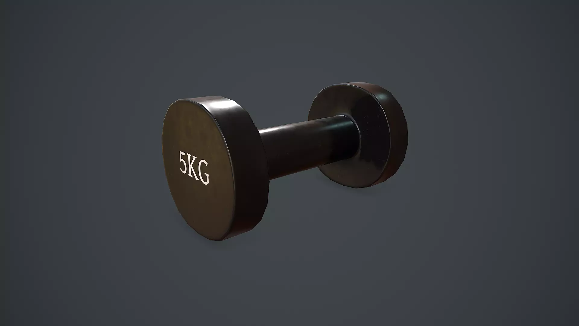 Dumbbell PBR VR Low-poly 3D model_0