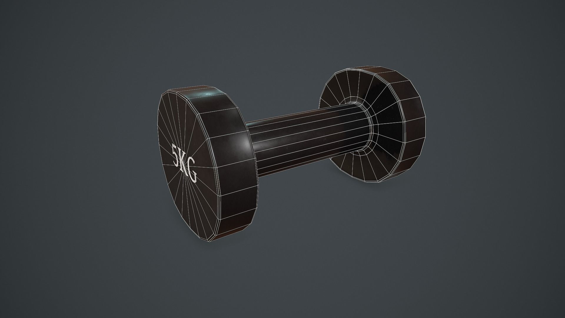 Dumbbell PBR VR Low-poly 3D model_5